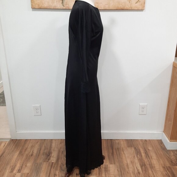 Vtg 60s long sleeve floor length negligee - Picture 3 of 7